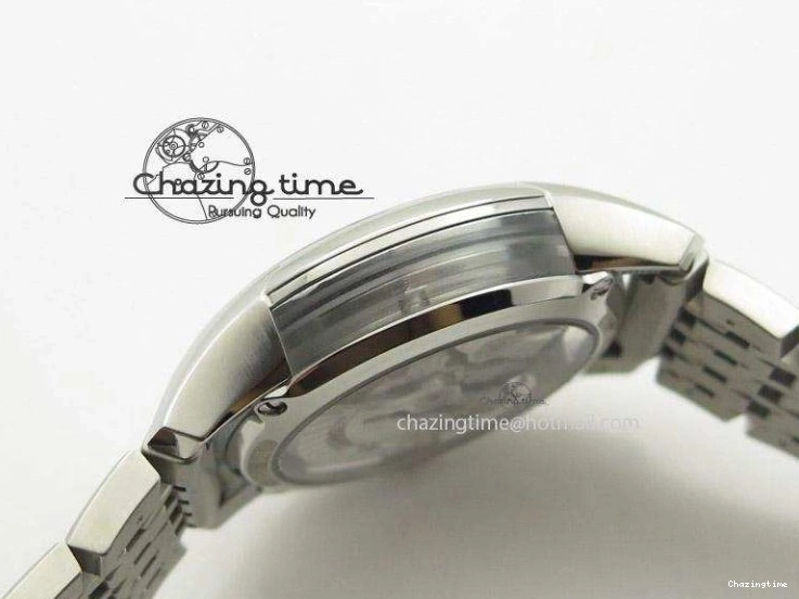 0805 De Ville Hour Vision Co-Axial 41mm SS V6F Best Edition Black Dial On SS Bracelet A BestValue 8277